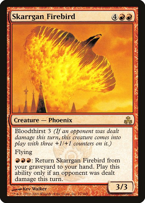 【Foil】【EN】スカルガンの火の鳥/Skarrgan Firebird [GPT] 赤R No.77