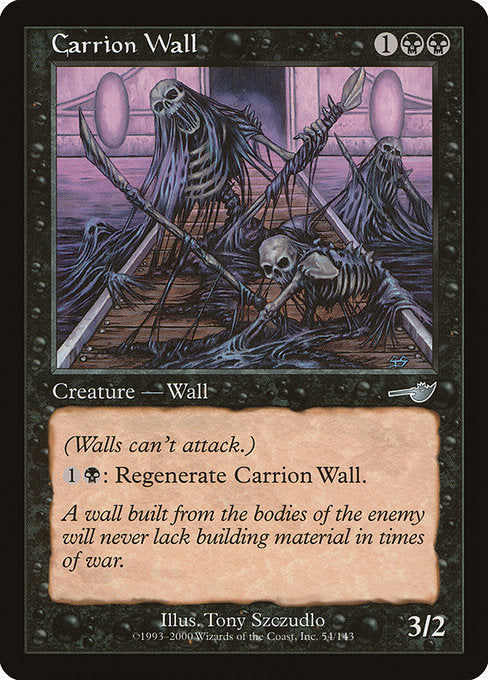 【Foil】【EN】屍肉の壁/Carrion Wall [NEM] 黒U No.54