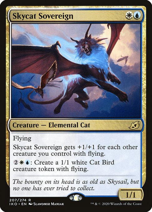 【Foil】【EN】空猫の君主/Skycat Sovereign [IKO] 金R No.207