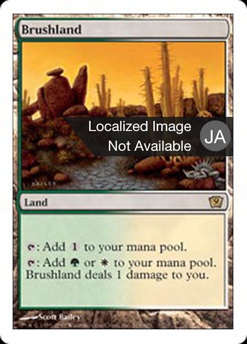 【Foil】【JP】低木林地/Brushland [9ED] 無R No.319