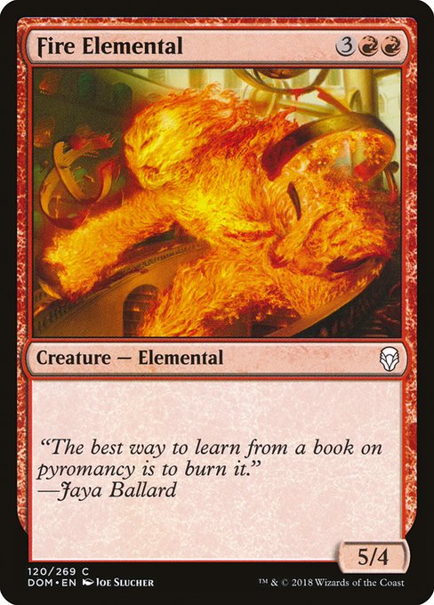 【Foil】【EN】炎の精霊/Fire Elemental [DOM] 赤C No.120