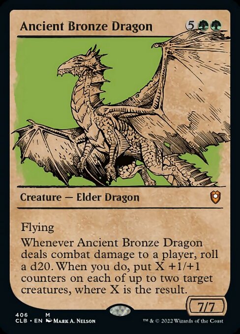 【EN】エインシャント・ブロンズ・ドラゴン/Ancient Bronze Dragon [CLB] 緑M No.406