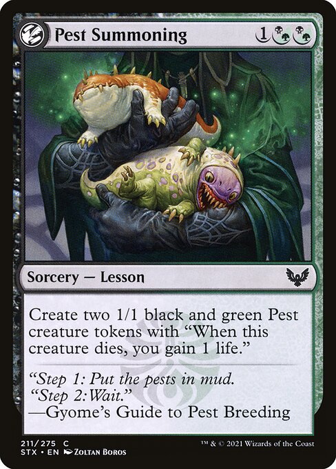 【Foil】【EN】害獣召喚学/Pest Summoning [STX] 混C No.211