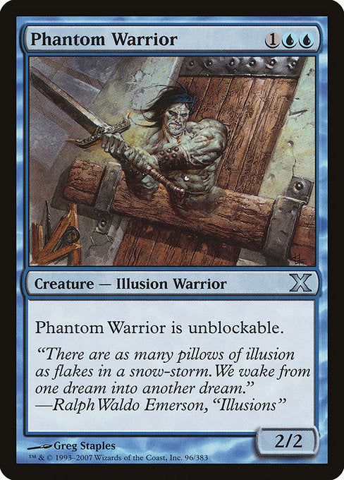 【Foil】【EN】幻影の戦士/Phantom Warrior [10E] 青U No.96