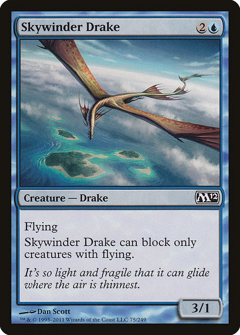【EN】空回りのドレイク/Skywinder Drake [M12] 青C No.75