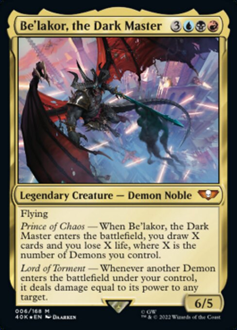 【Foil】【EN】Be'lakor, the Dark Master [40K] 金M No.6