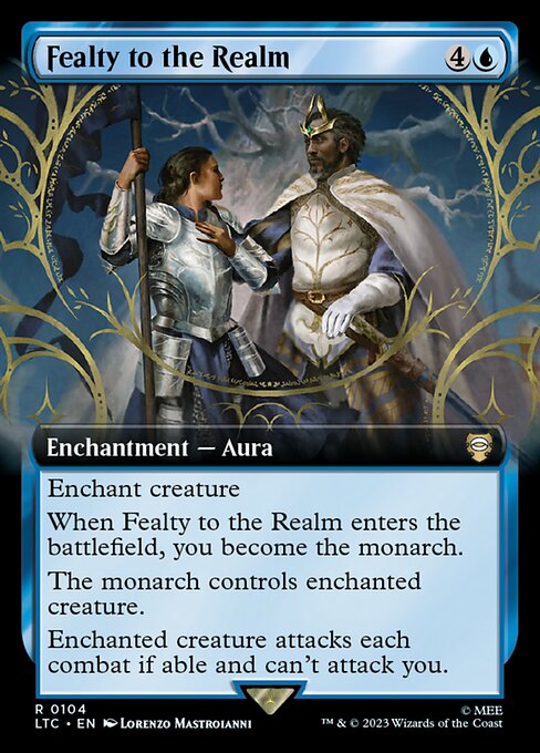 【Foil】【EN】王国への忠誠/Fealty to the Realm [LTC] 青R No.104