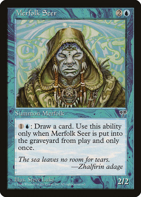 【EN】マーフォークの予見者/Merfolk Seer [MIR] 青C No.76