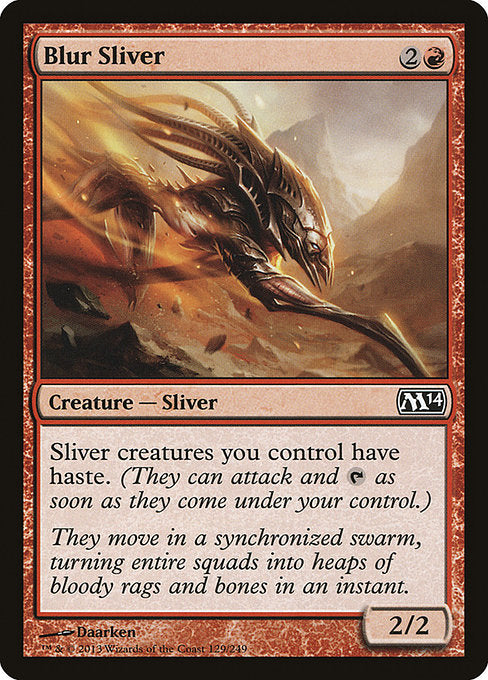 【Foil】【EN】収差スリヴァー/Blur Sliver [M14] 赤C No.129