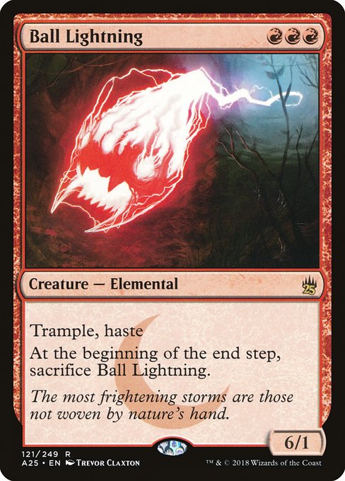 【Foil】【EN】ボール・ライトニング/Ball Lightning [A25] 赤R No.121