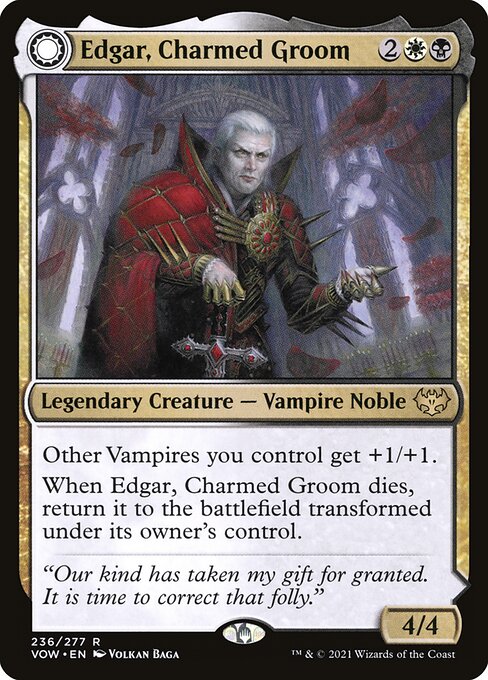 【Foil】【EN】Edgar, Charmed Groom // Edgar Markov's Coffin [VOW] 混R No.236