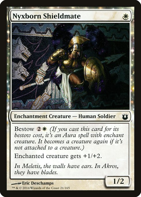 【Foil】【EN】ニクス生まれの盾の仲間/Nyxborn Shieldmate [BNG] 白C No.21