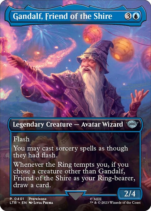 【Foil】【EN】ホビット庄の友、ガンダルフ/Gandalf, Friend of the Shire [LTR] 青U No.401
