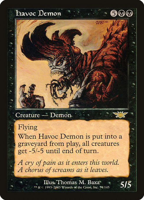 【Foil】【EN】大荒れの悪魔/Havoc Demon [LGN] 黒R No.74