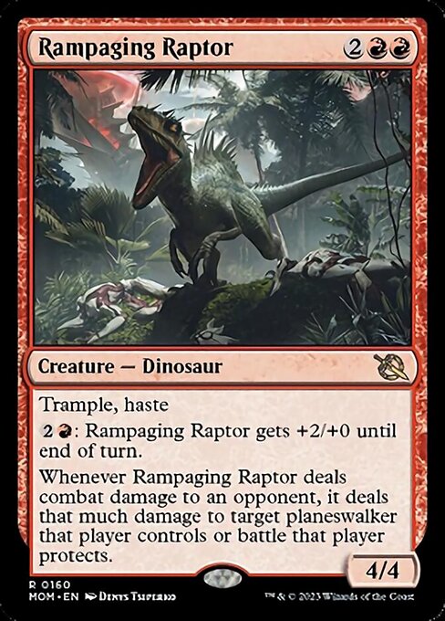 【EN】猛り狂う猛竜/Rampaging Raptor [MOM] 赤R No.160