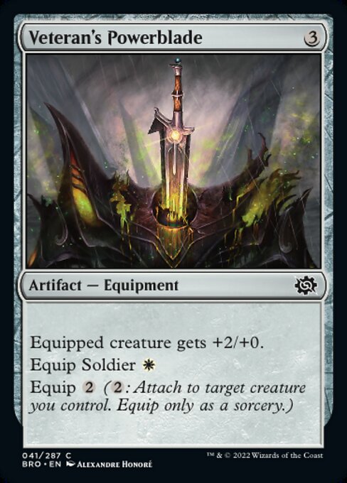 【Foil】【EN】古参兵の魔力刃/Veteran's Powerblade [BRO] 茶C No.41
