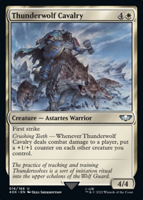 【Foil】【EN】Thunderwolf Cavalry [40K] 白U No.16★