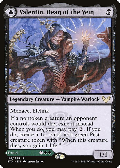 【Foil】【EN】Valentin, Dean of the Vein // Lisette, Dean of the Root [STX] 混R No.161