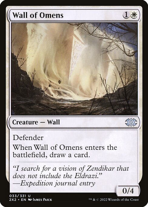 【Foil】【EN】前兆の壁/Wall of Omens [2X2] 白U No.33