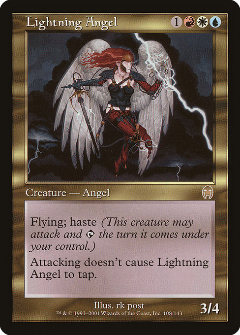 【Foil】【EN】稲妻の天使/Lightning Angel [APC] 金R No.108