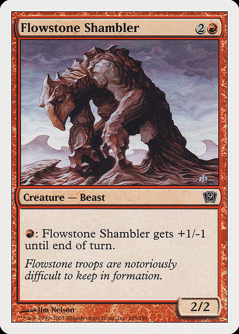 【EN】流動石のシャンブラー/Flowstone Shambler [9ED] 赤C No.185