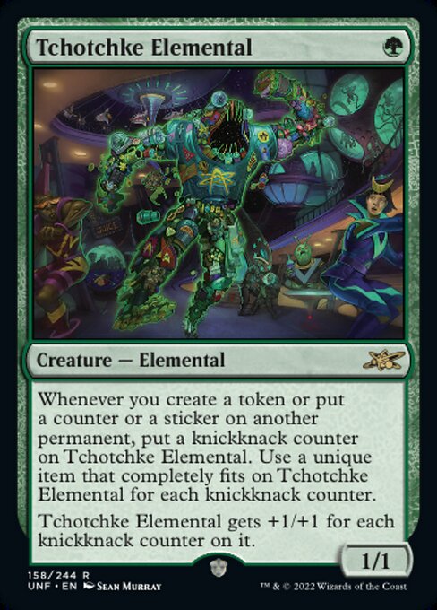 【Foil】【EN】Tchotchke Elemental [UNF] 緑R No.158