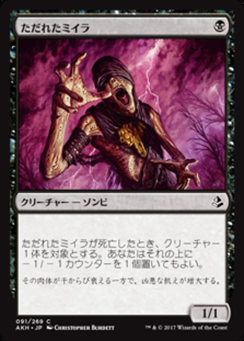 【Foil】【JP】ただれたミイラ/Festering Mummy [AKH] 黒C No.91