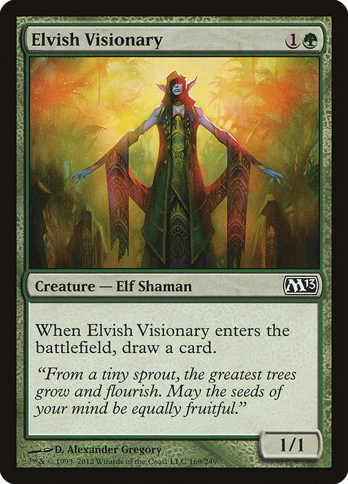 【Foil】【EN】エルフの幻想家/Elvish Visionary [M13] 緑C No.169