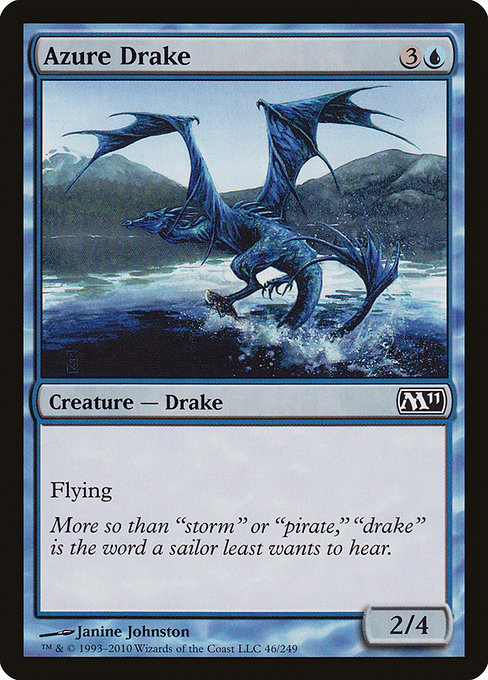 【Foil】【EN】蒼穹のドレイク/Azure Drake [M11] 青C No.46