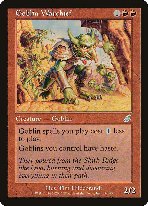 【Foil】【EN】ゴブリンの戦長/Goblin Warchief [SCG] 赤U No.97