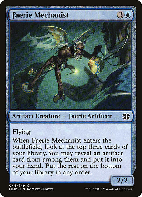 【Foil】【EN】フェアリーの機械論者/Faerie Mechanist [MM2] 茶C No.44