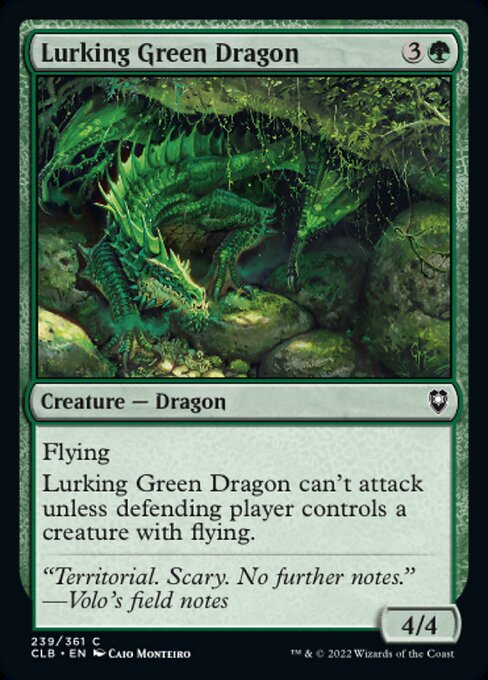 【Foil】【EN】隠れ潜むグリーン・ドラゴン/Lurking Green Dragon [CLB] 緑C No.239