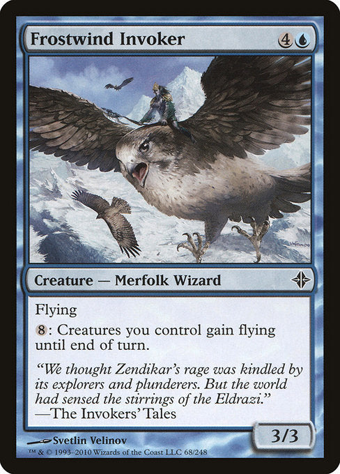 【Foil】【EN】霜風の発動者/Frostwind Invoker [ROE] 青C No.68