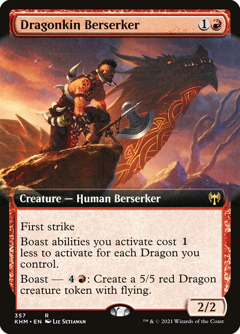 【EN】龍族の狂戦士/Dragonkin Berserker [KHM] 赤R No.357