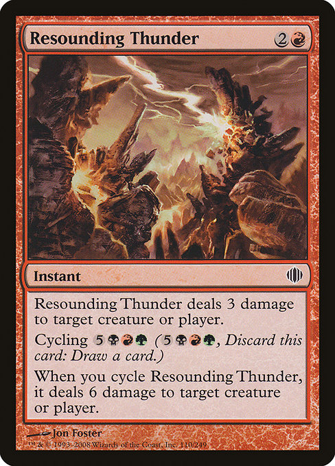 【Foil】【EN】圧倒する雷/Resounding Thunder [ALA] 赤C No.110