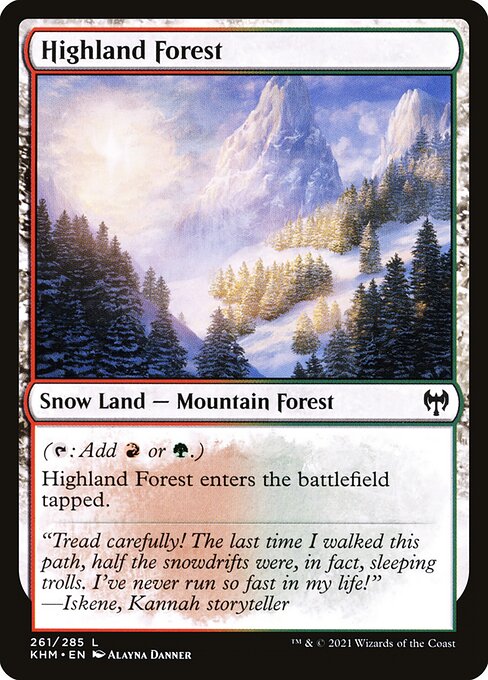 【Foil】【EN】高地の森/Highland Forest [KHM] 無C No.261