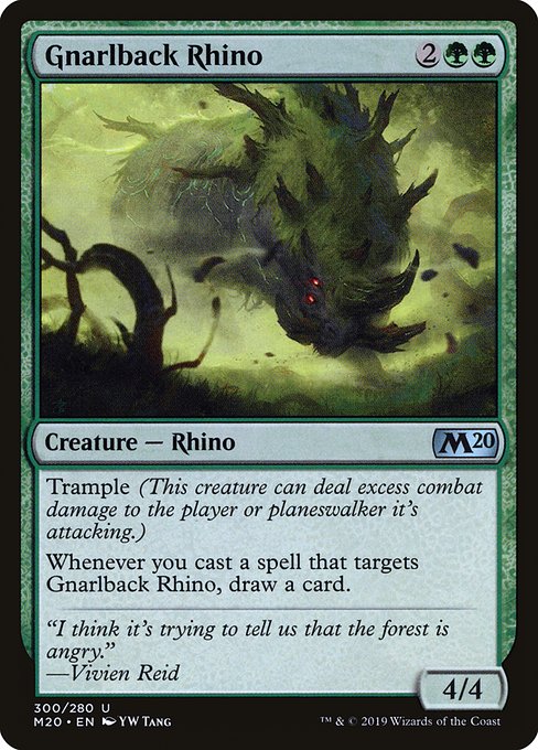 【EN】節くれ背のサイ/Gnarlback Rhino [M20] 緑U No.300