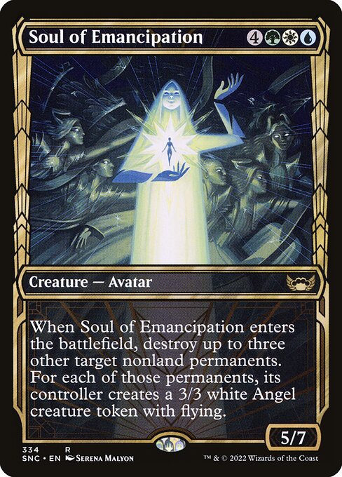 【Foil】【EN】解脱の魂/Soul of Emancipation [SNC] 金R No.334