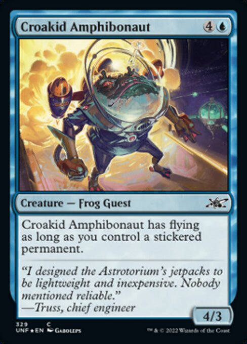 ■ギャラクシー・Foil■【EN】Croakid Amphibonaut [UNF] 青C No.329