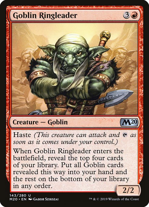 【EN】ゴブリンの首謀者/Goblin Ringleader [M20] 赤U No.143