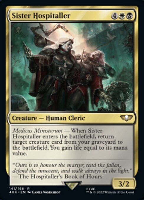 【Foil】【EN】Sister Hospitaller [40K] 金R No.141★