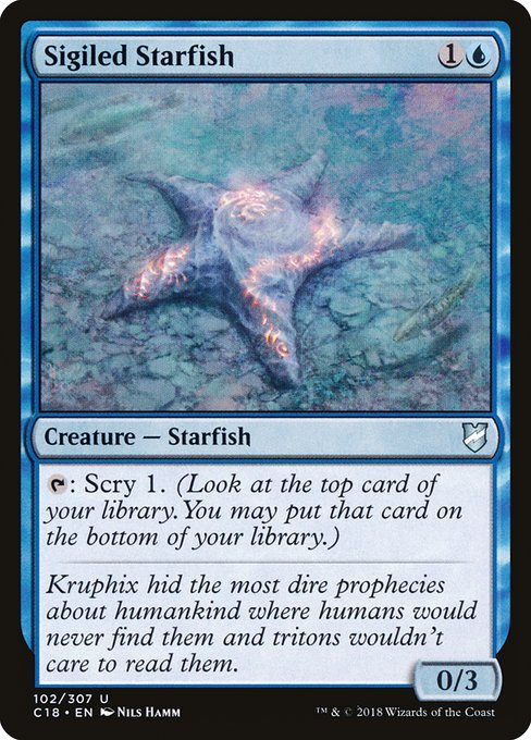 【EN】印章持ちのヒトデ/Sigiled Starfish [C18] 青U No.102