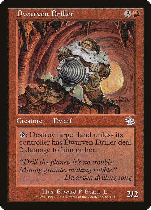 【Foil】【EN】穿つドワーフ/Dwarven Driller [JUD] 赤U No.85