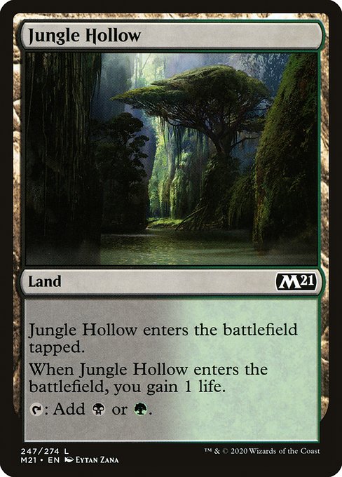 【Foil】【EN】ジャングルのうろ穴/Jungle Hollow [M21] 無C No.247