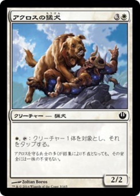 【Foil】【JP】アクロスの猛犬/Akroan Mastiff [JOU] 白C No.3