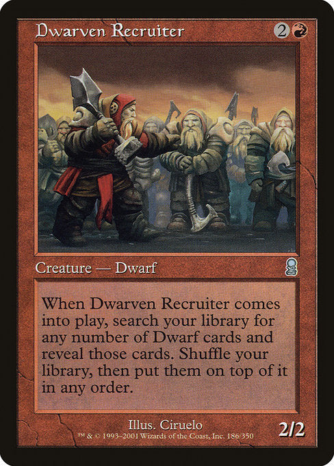 【EN】ドワーフ徴募兵/Dwarven Recruiter [ODY] 赤U No.186