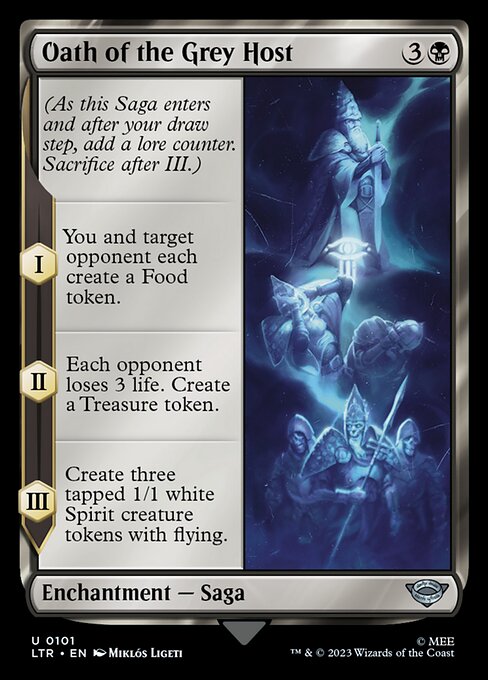 【Foil】【EN】灰色の軍勢の誓言/Oath of the Grey Host [LTR] 黒U No.101