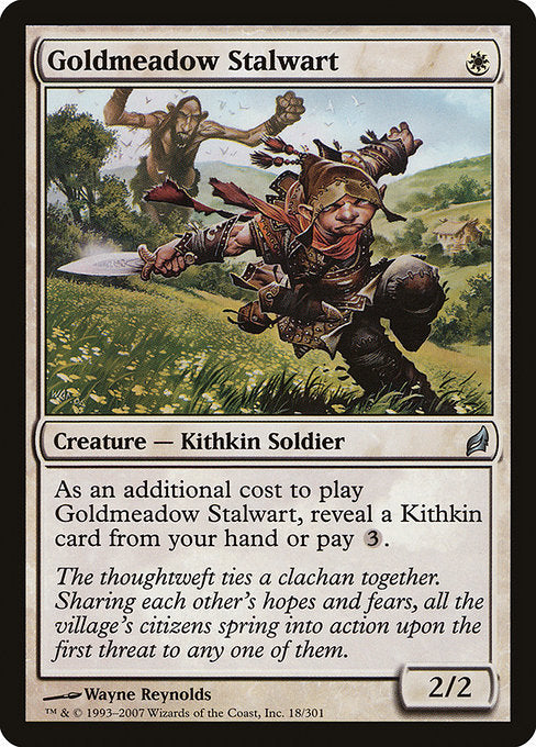 【Foil】【EN】ゴールドメドウの重鎮/Goldmeadow Stalwart [LRW] 白U No.18