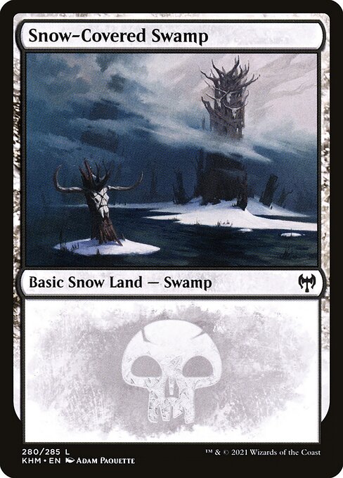 【EN】冠雪の沼/Snow-Covered Swamp [KHM] 無C No.280