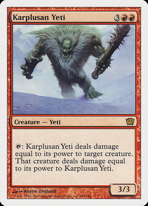 【Foil】【EN】カープルーザンのイエティ/Karplusan Yeti [9ED] 赤R No.198